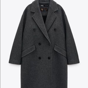 Zara Wool Blend Oversized Coat!